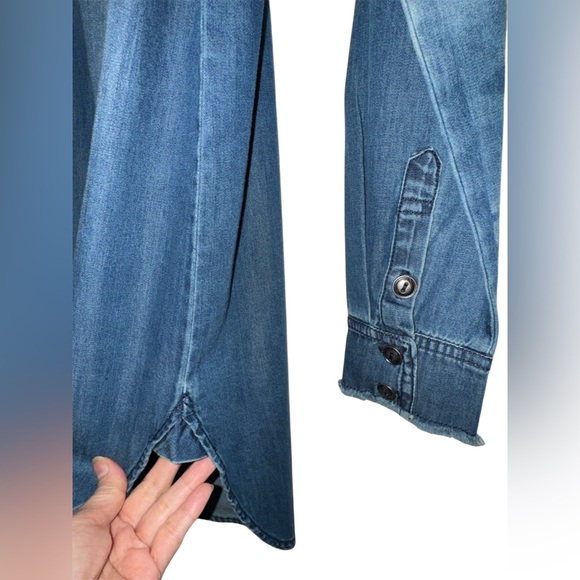 🌹 NWT! Free People x Sandrine Rose Denim Button Down Shacket - Picture 6 of 6